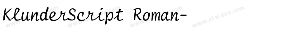 KlunderScript Roman字体转换